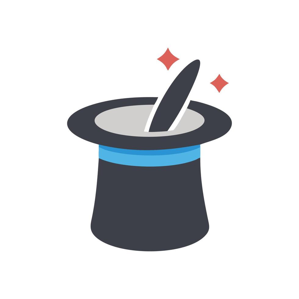 Dynamic Magician Hat Icon Design vector