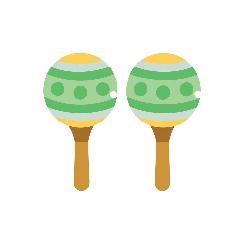 Vibrant Maracas Music Icon Design vector