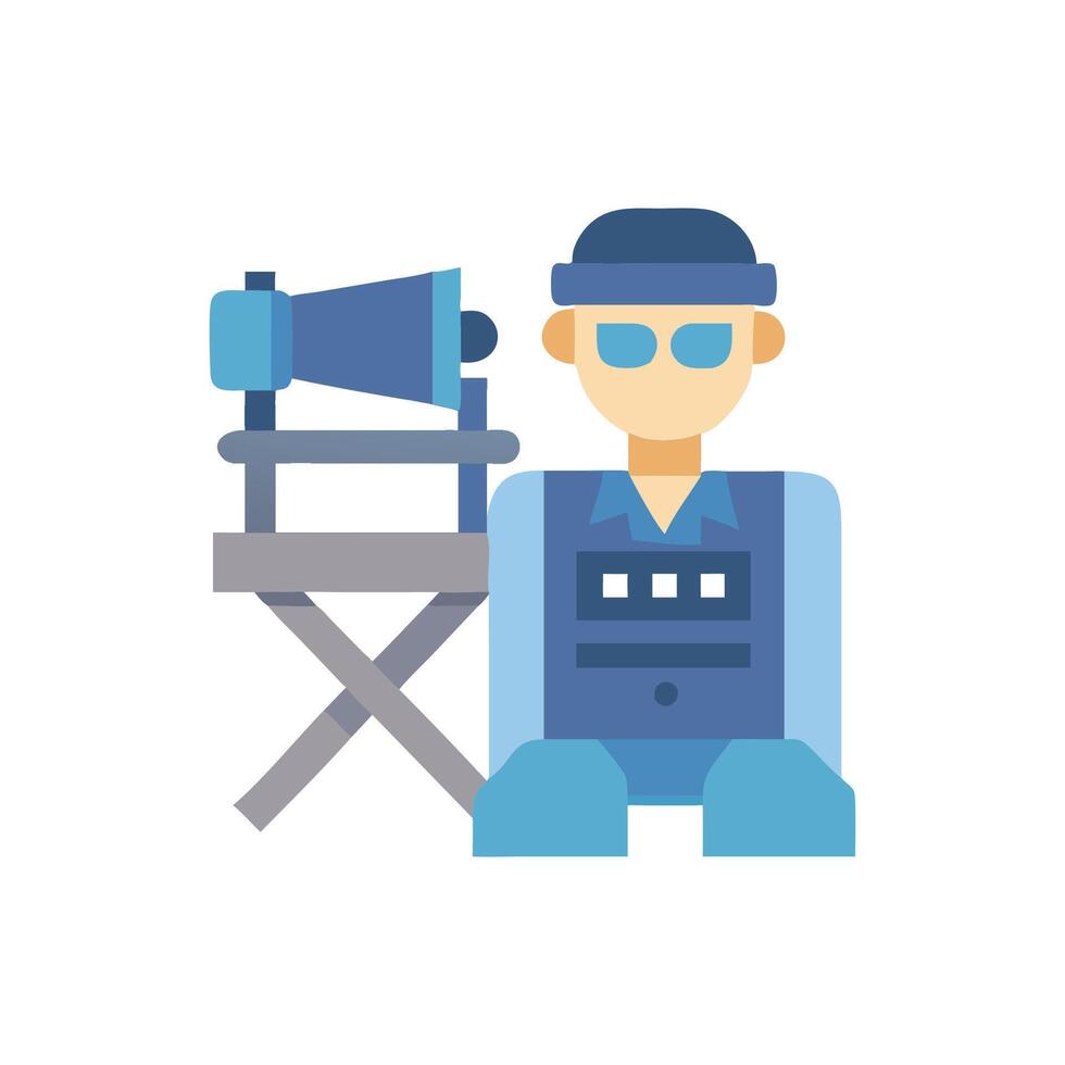 Movie Director Icon for Filmmakers vector