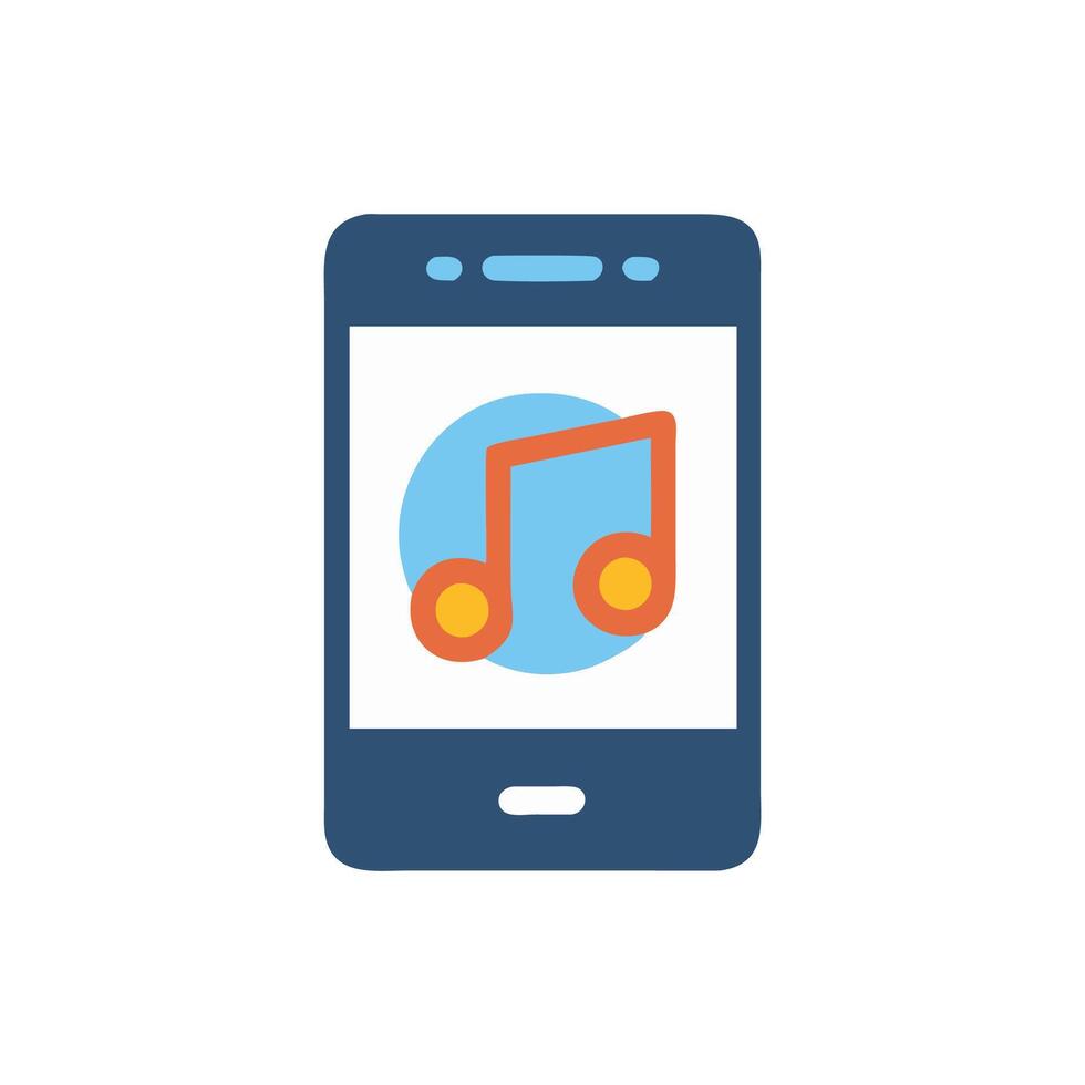 Music Application Icon for Smartphones vector