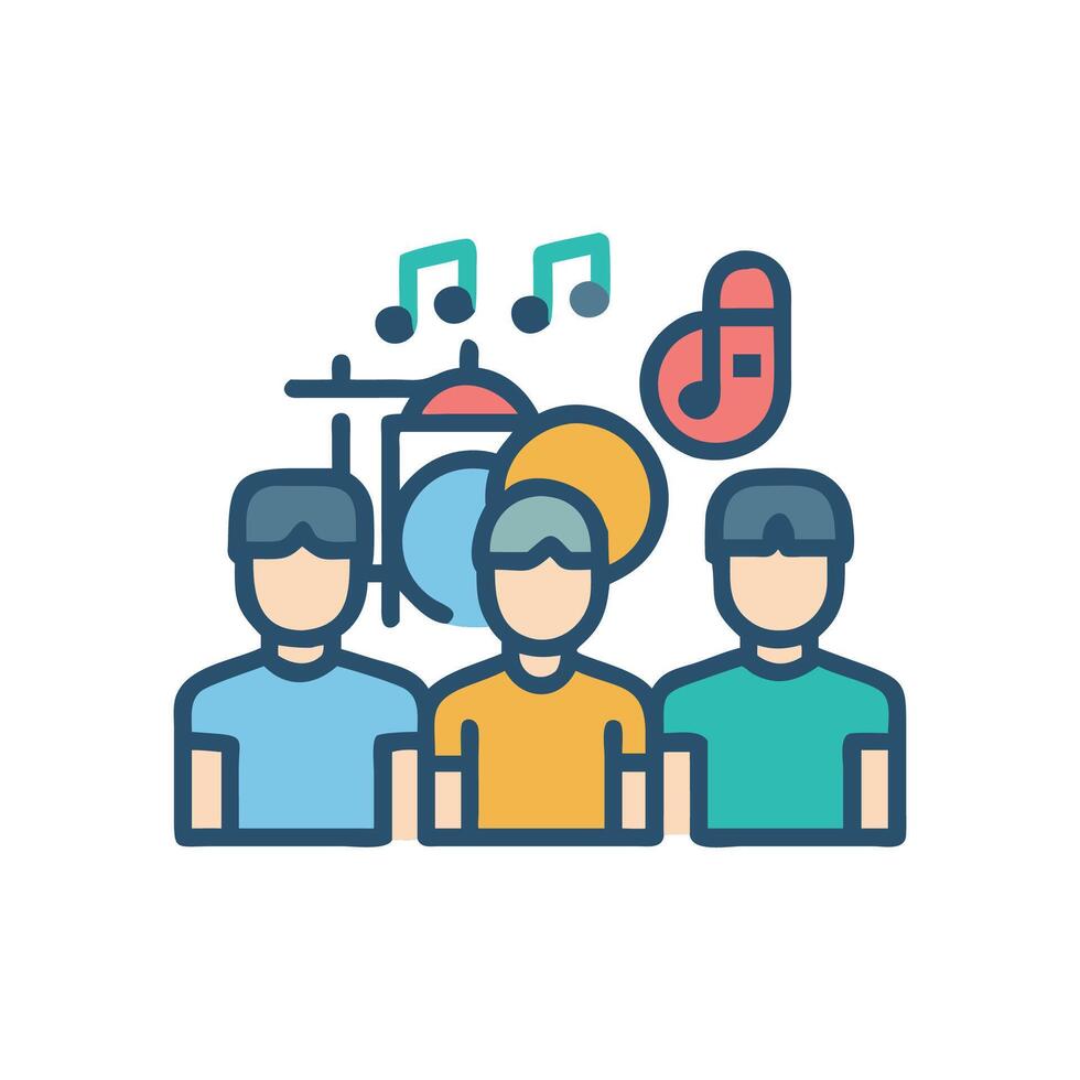 Band Icon for Musical Groups vector