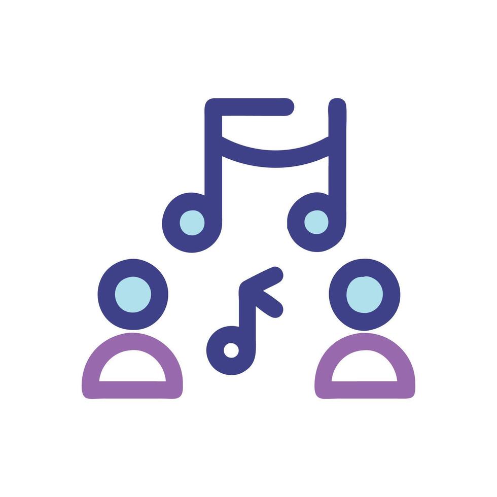 Collaboration Icon for Music Projects vector