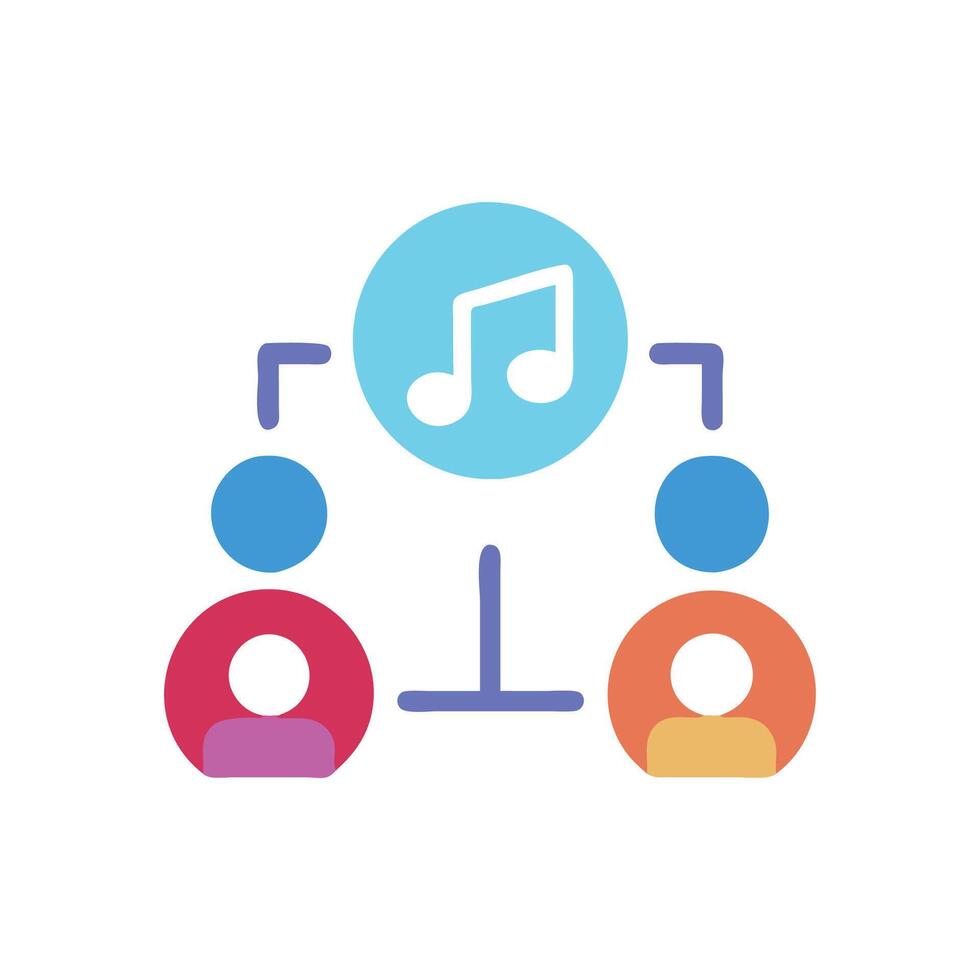 SVG Icon for Music Collaborations vector