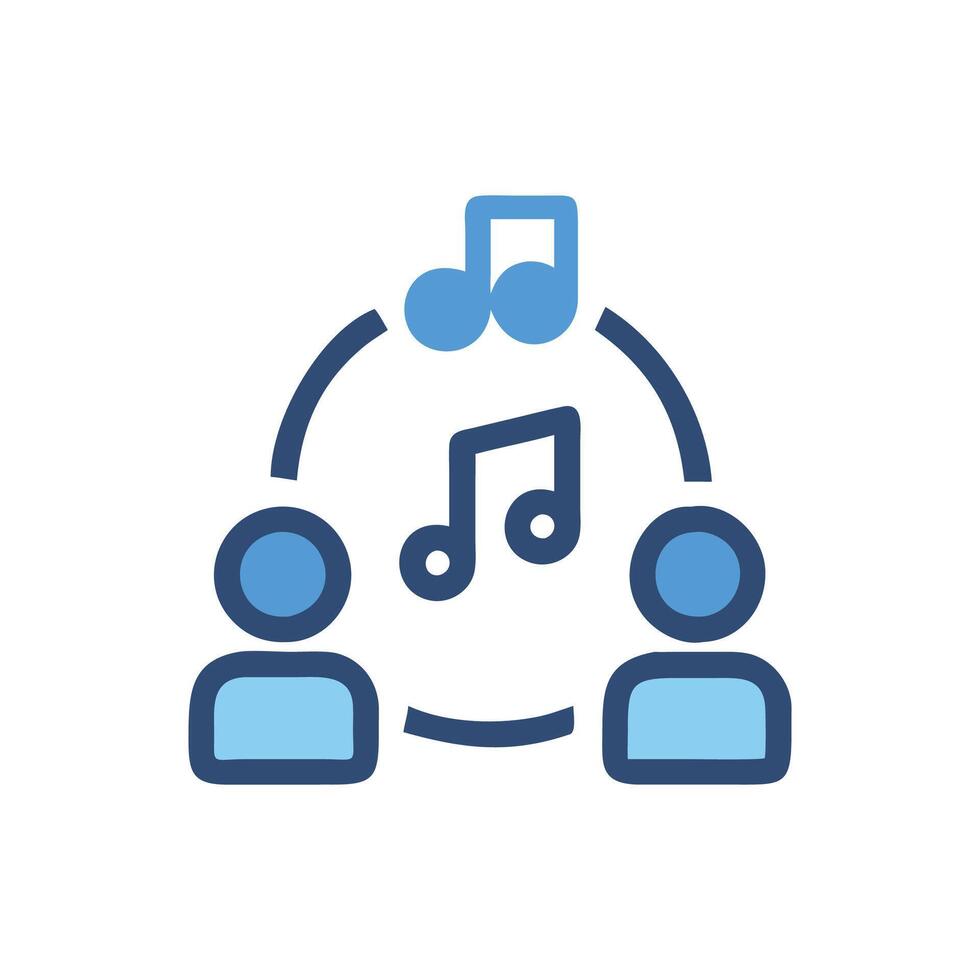 Team Collaboration Icon for Music vector