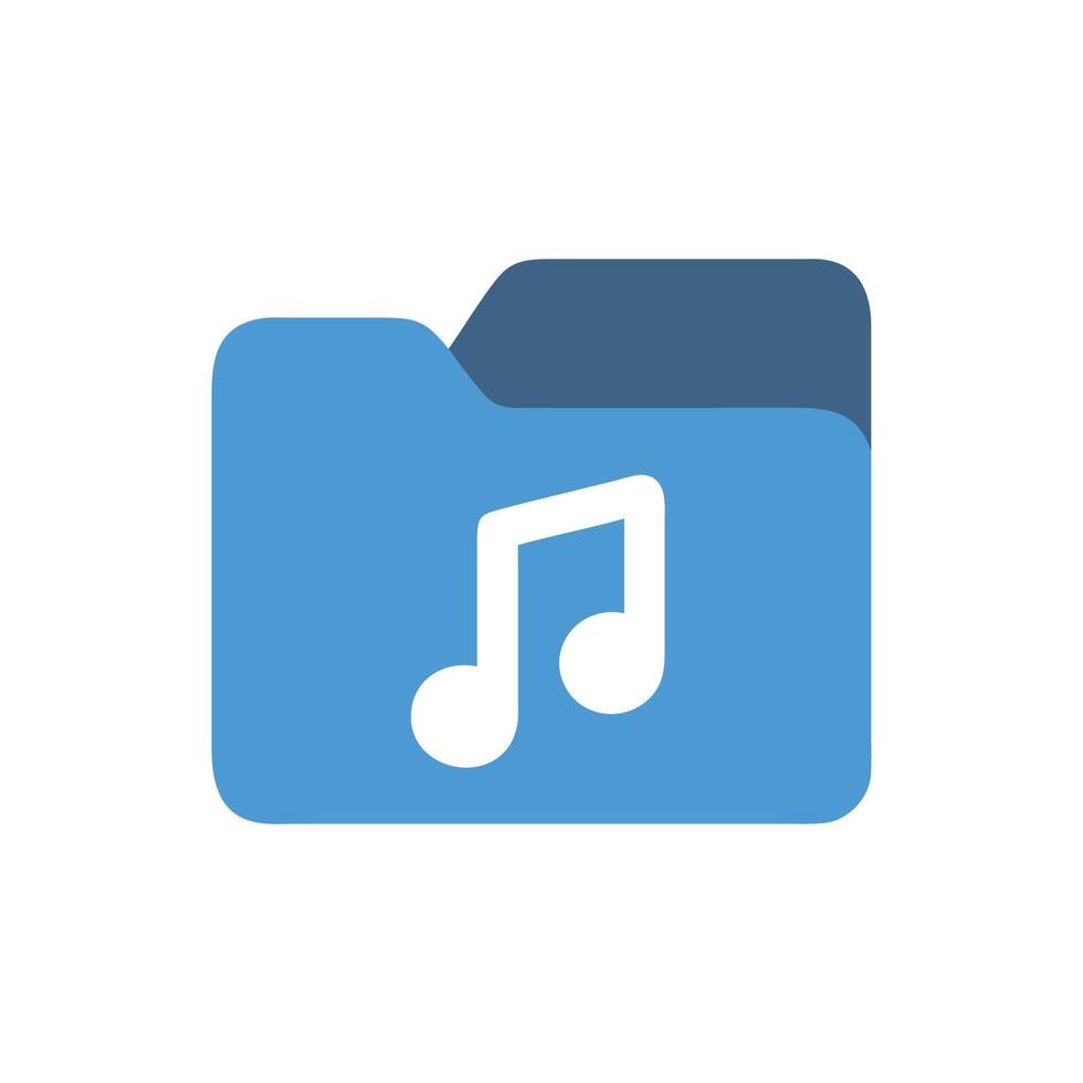 Folder Icon for Music Files vector
