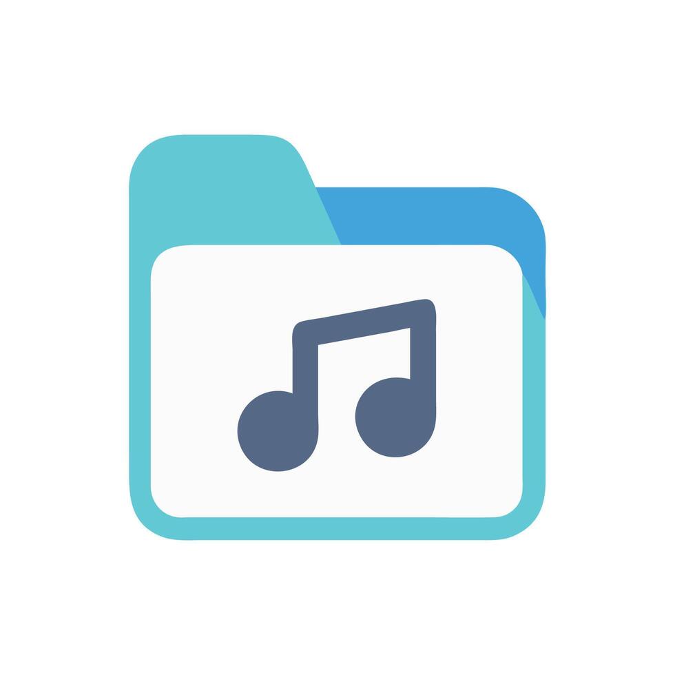 Folder Icon for Music File Management vector