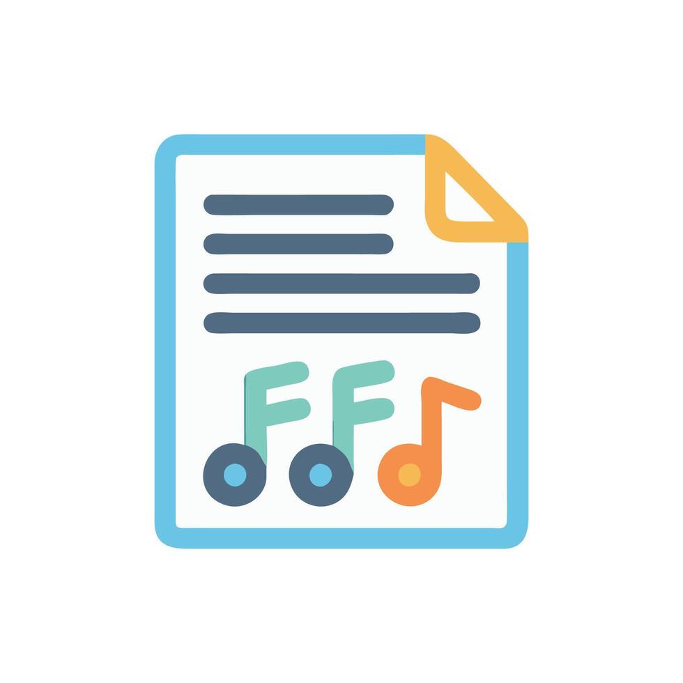 Song Lyrics Icon for Music Artists vector