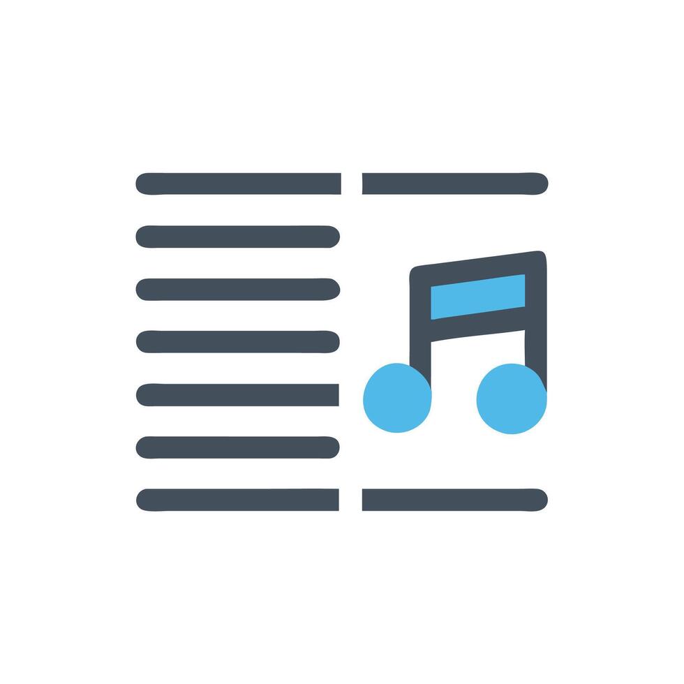 Music Notation Icon for Composers vector