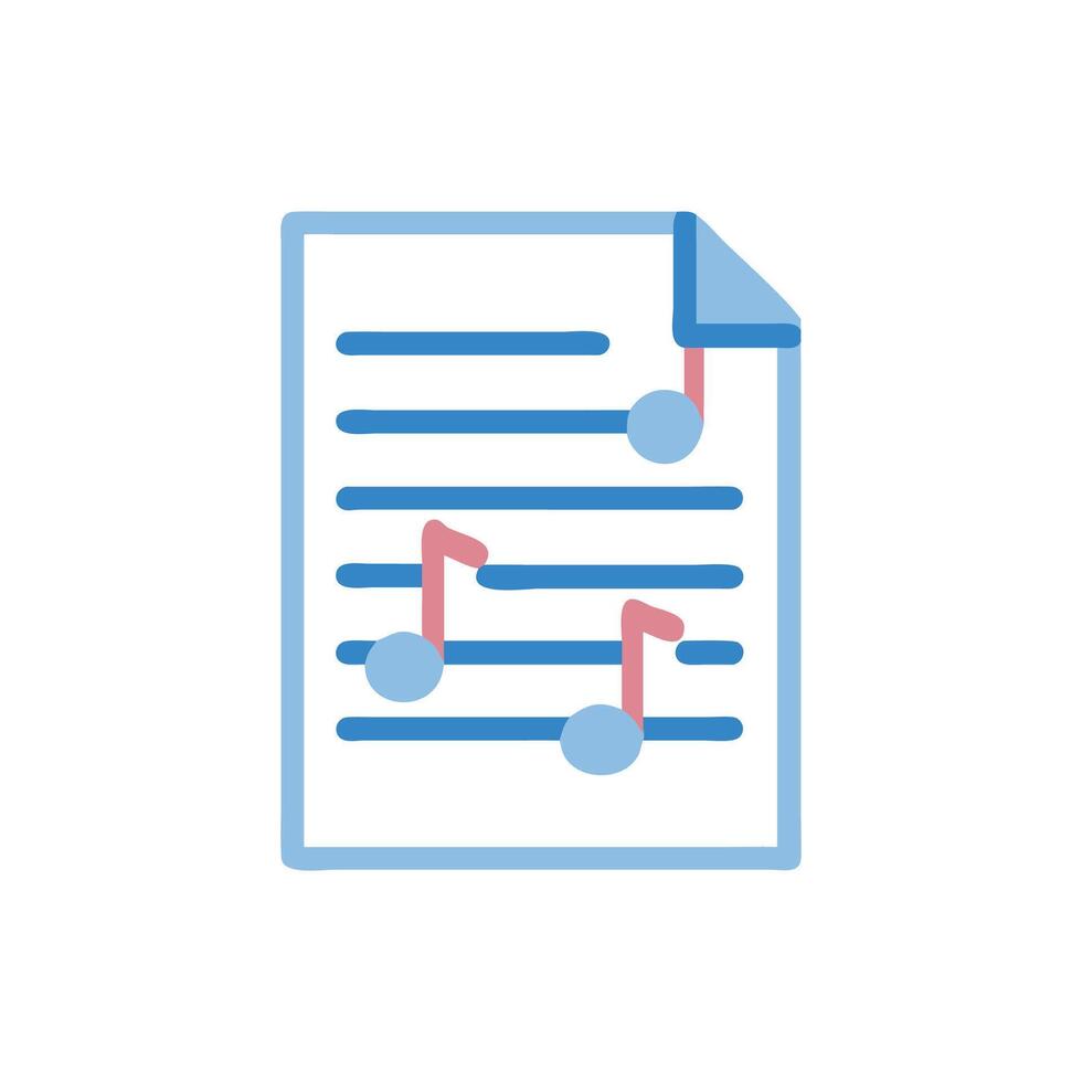 Icon for Composing Music Notes Sheets vector