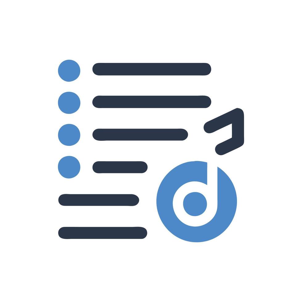 Icon for Music Playlists and Tracks vector
