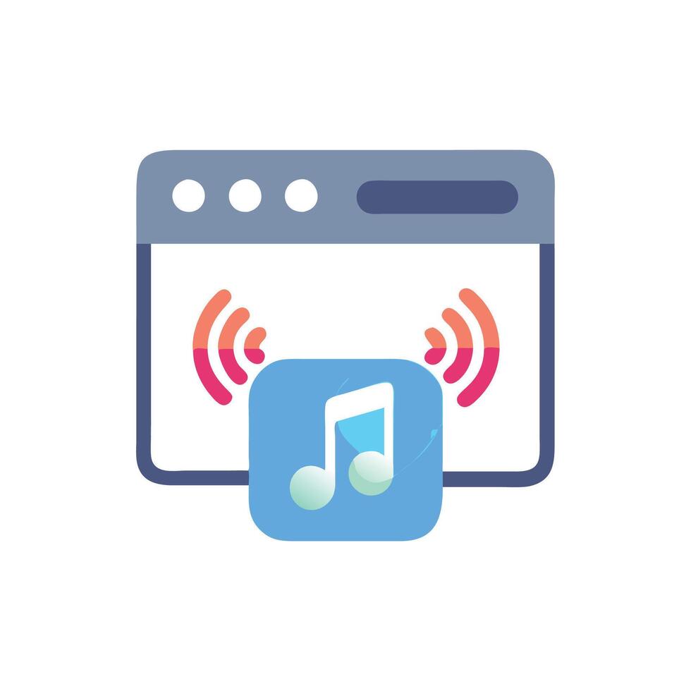 SVG Icon for Streaming Music Services vector