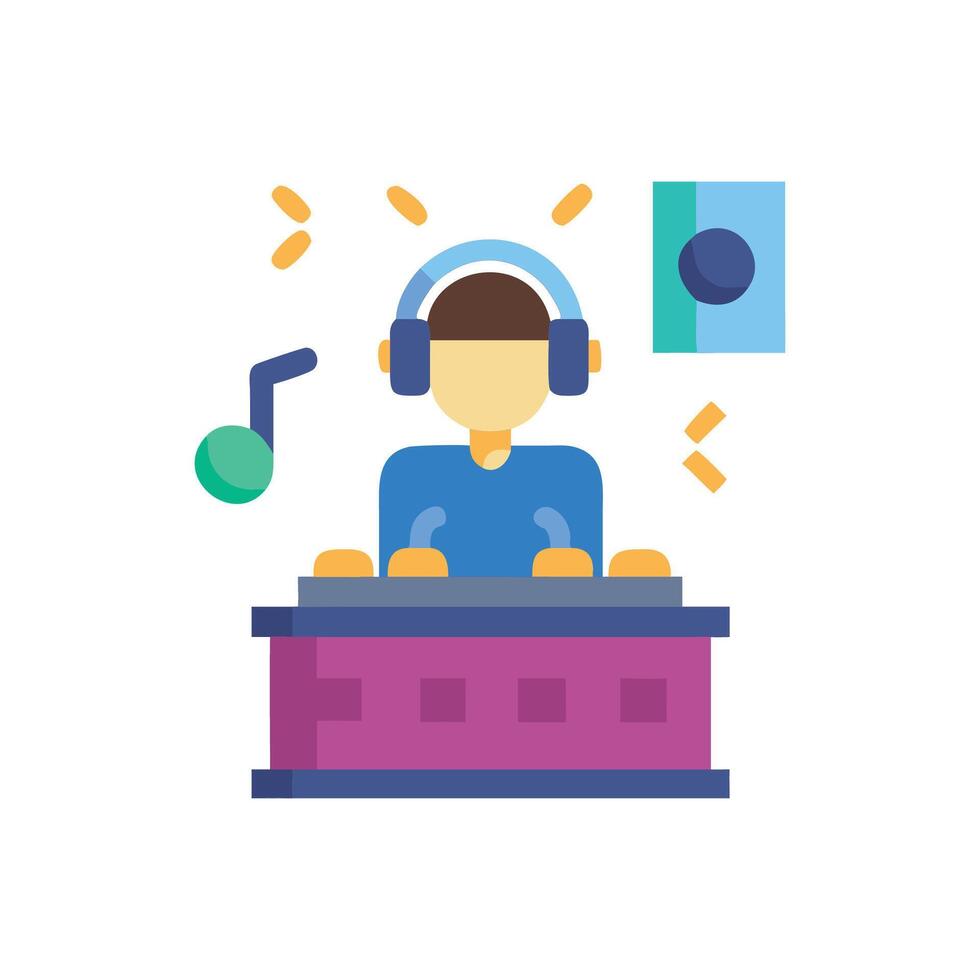 Icon for DJs in Nightclubs vector