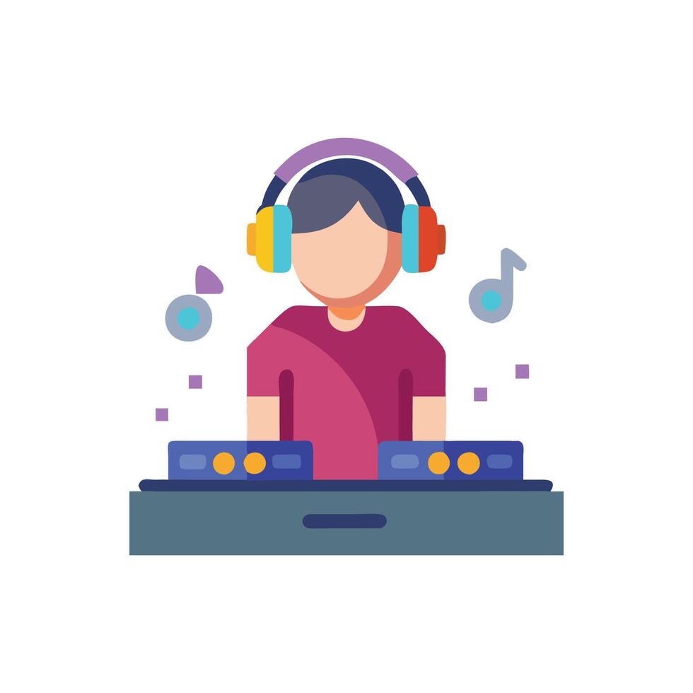 Nightclub DJ Icon for Events vector