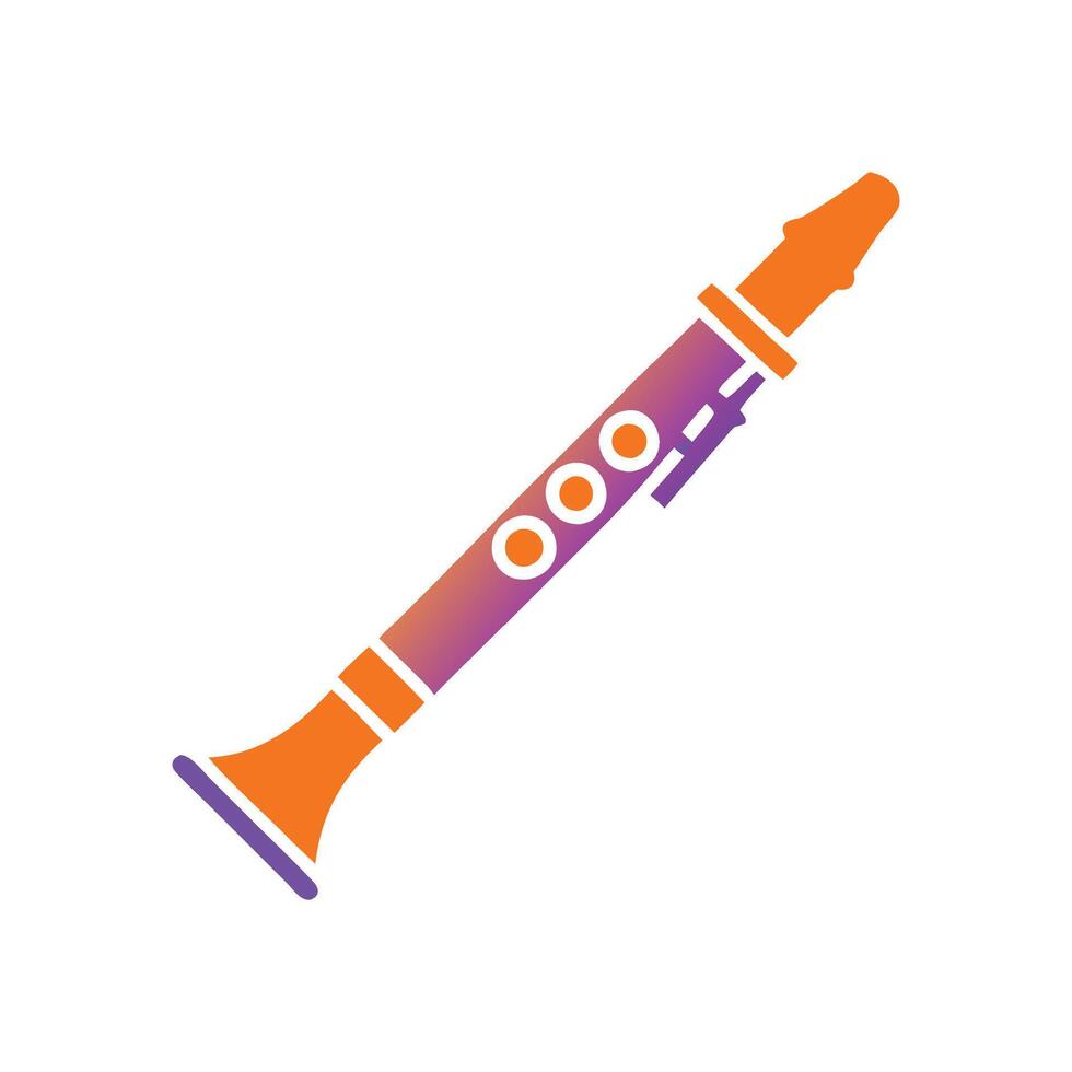 Oboe Icon for Musical Instruments vector