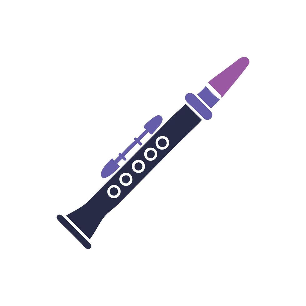 Musical Oboe Icon for Performers vector