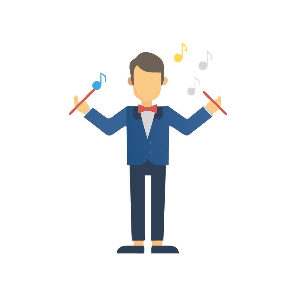 Conductor Icon for Orchestra Leadership vector