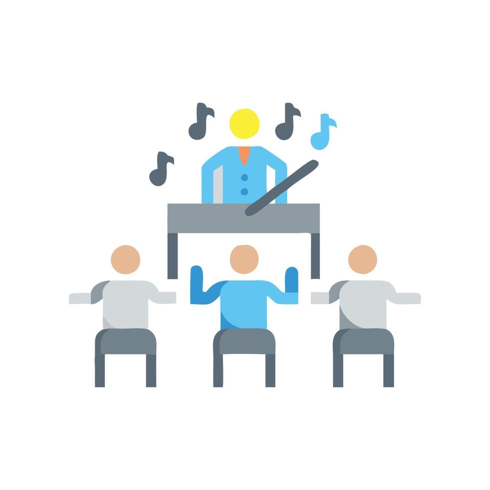 Orchestra Icon for Musical Performances vector
