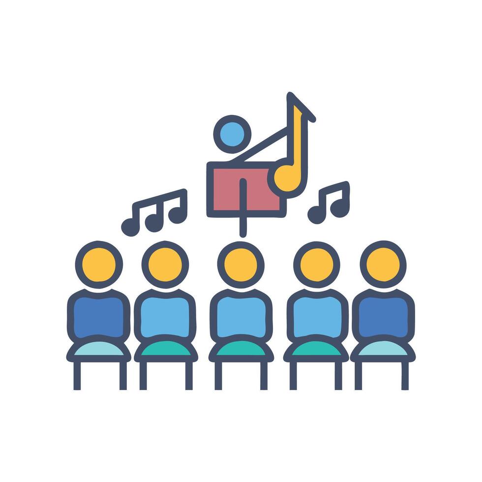 Orchestra Icon for Music Ensembles vector