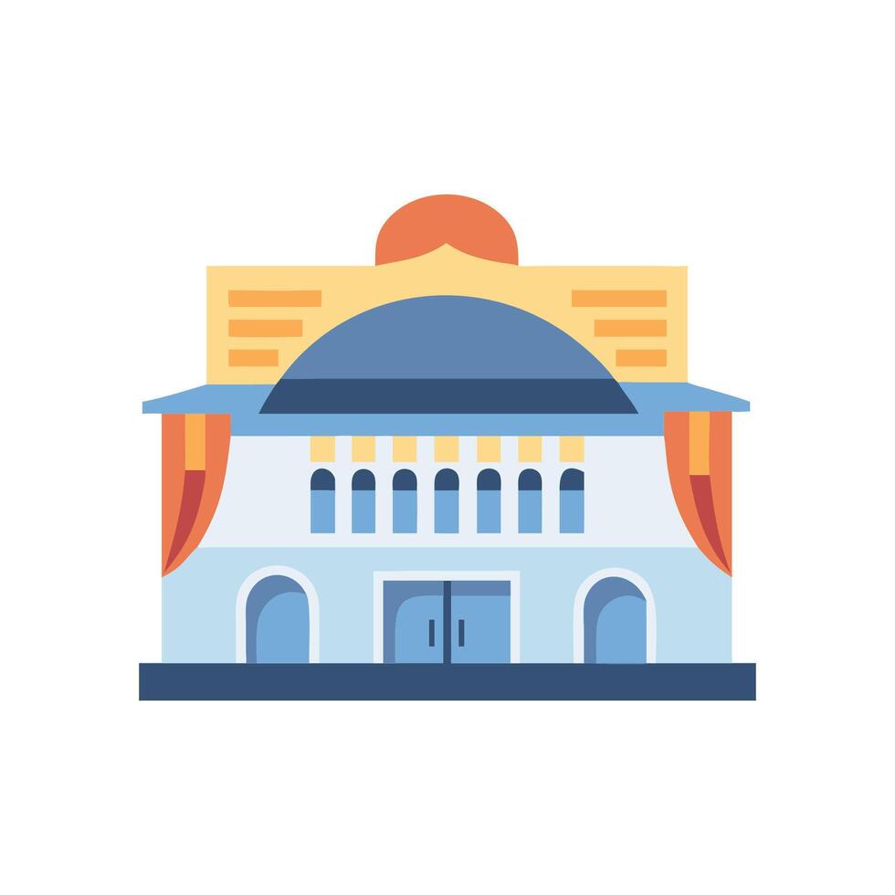 Symphony Hall Icon for Music Events vector