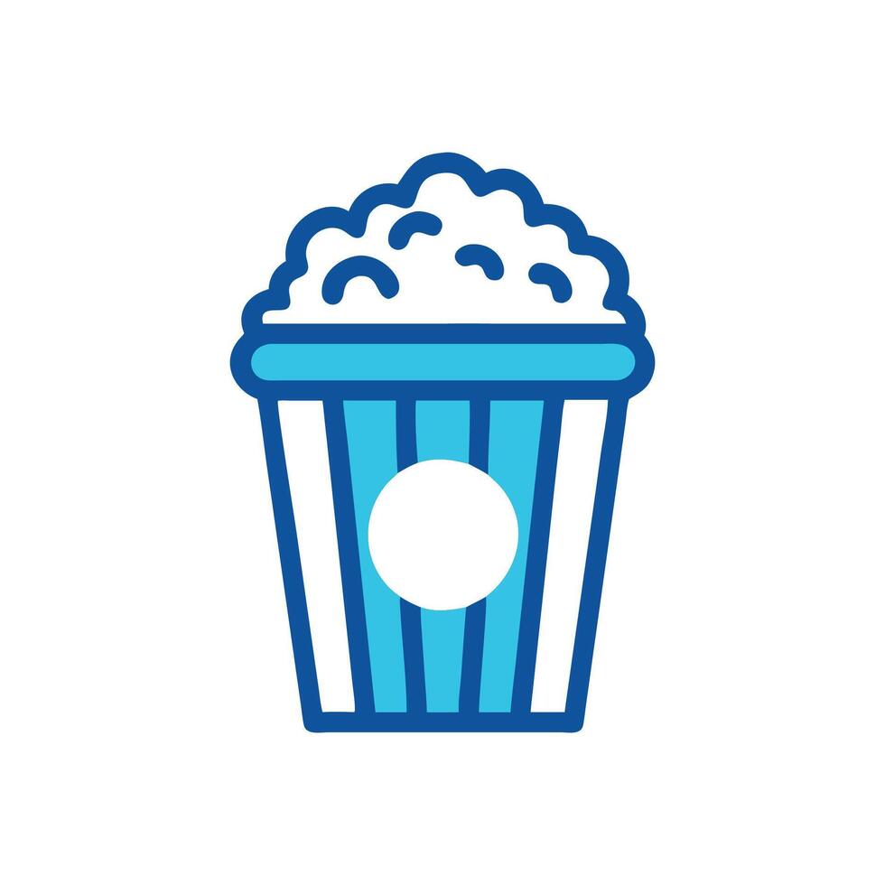 Popcorn Bucket Icon for Movies vector