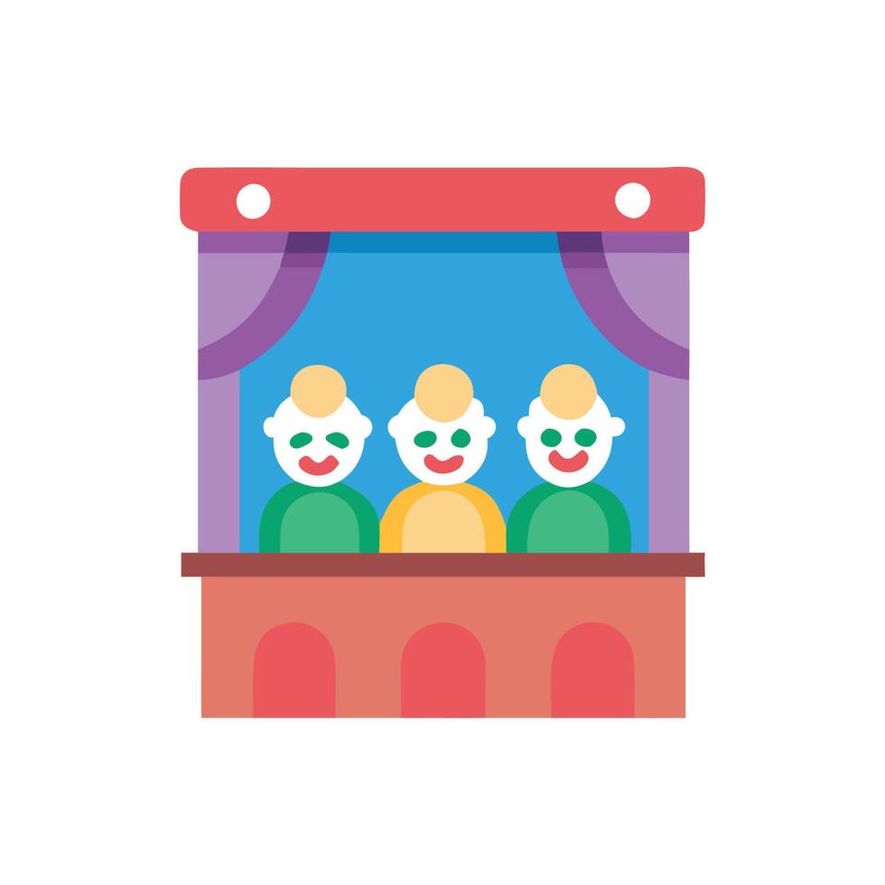 Puppet Show Icon for Entertainment vector