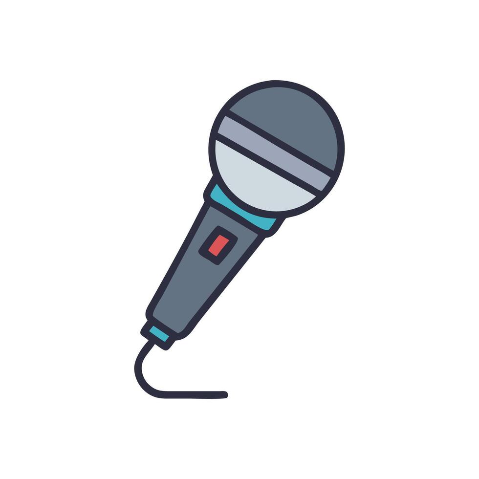 Rap Microphone Icon for Performances vector
