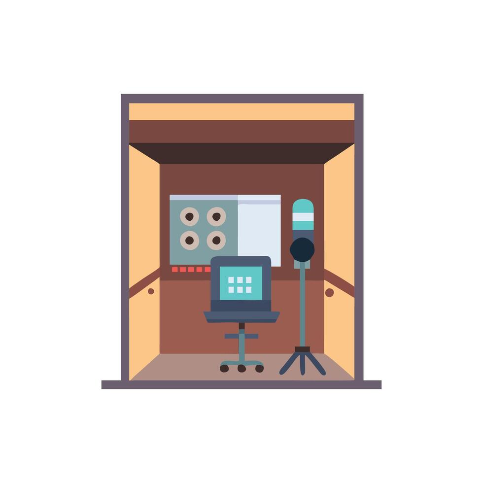 Icon for Booths in Recording Studios vector
