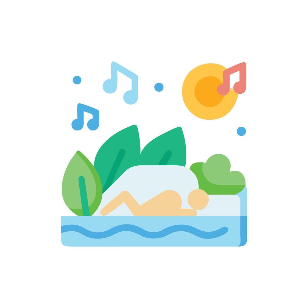Nature Sounds Icon for Relaxation vector