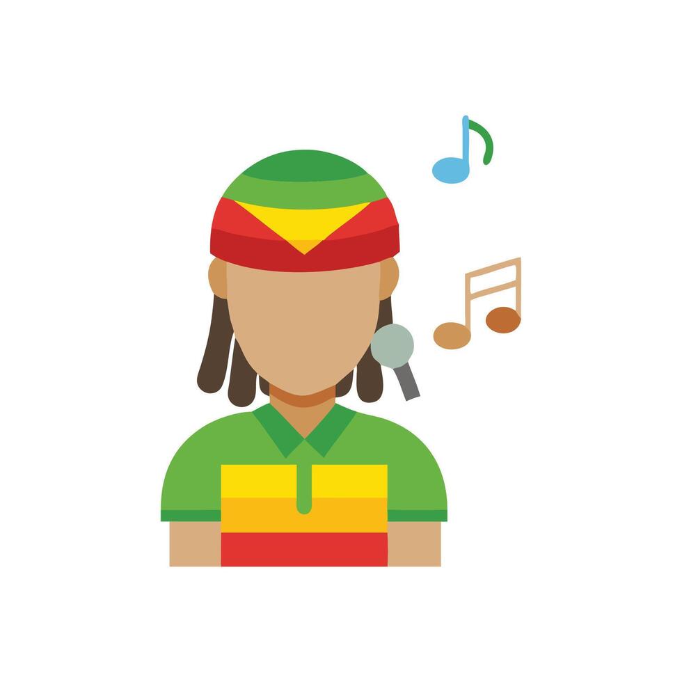 Reggae Music Icon for Genre Representation vector