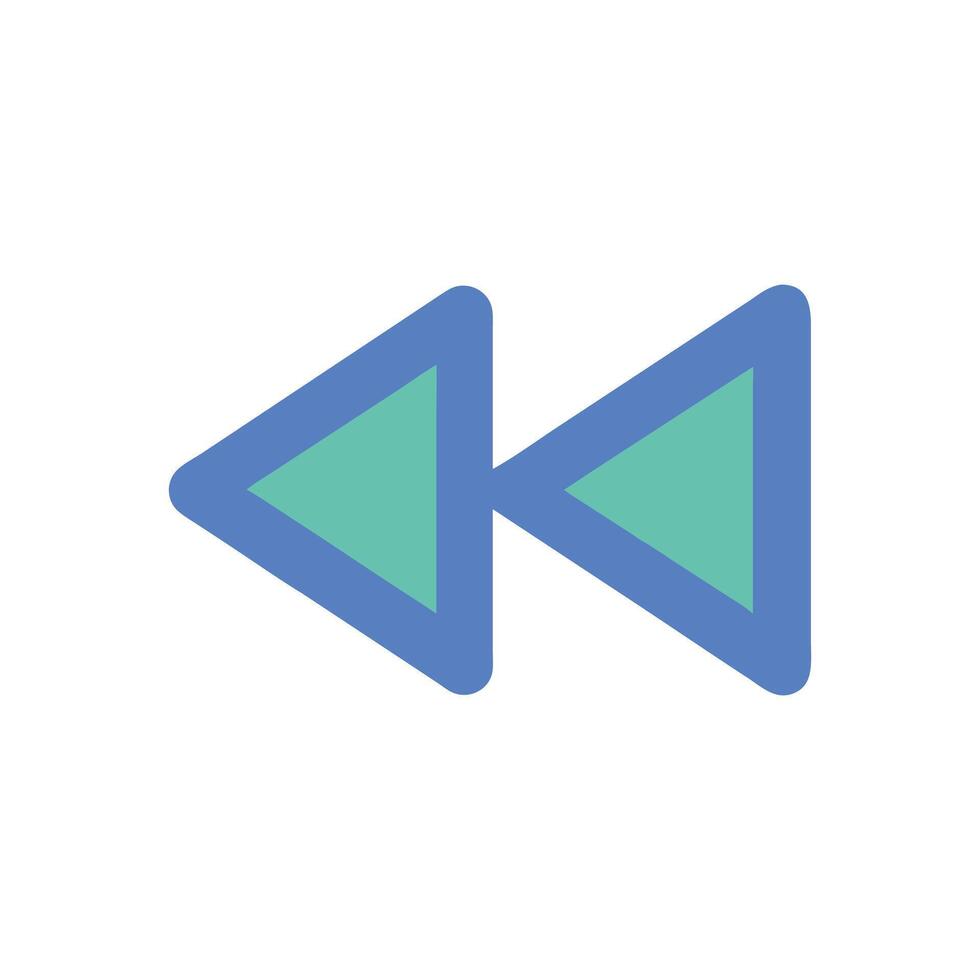 Icon for Rewinding Music Tracks vector