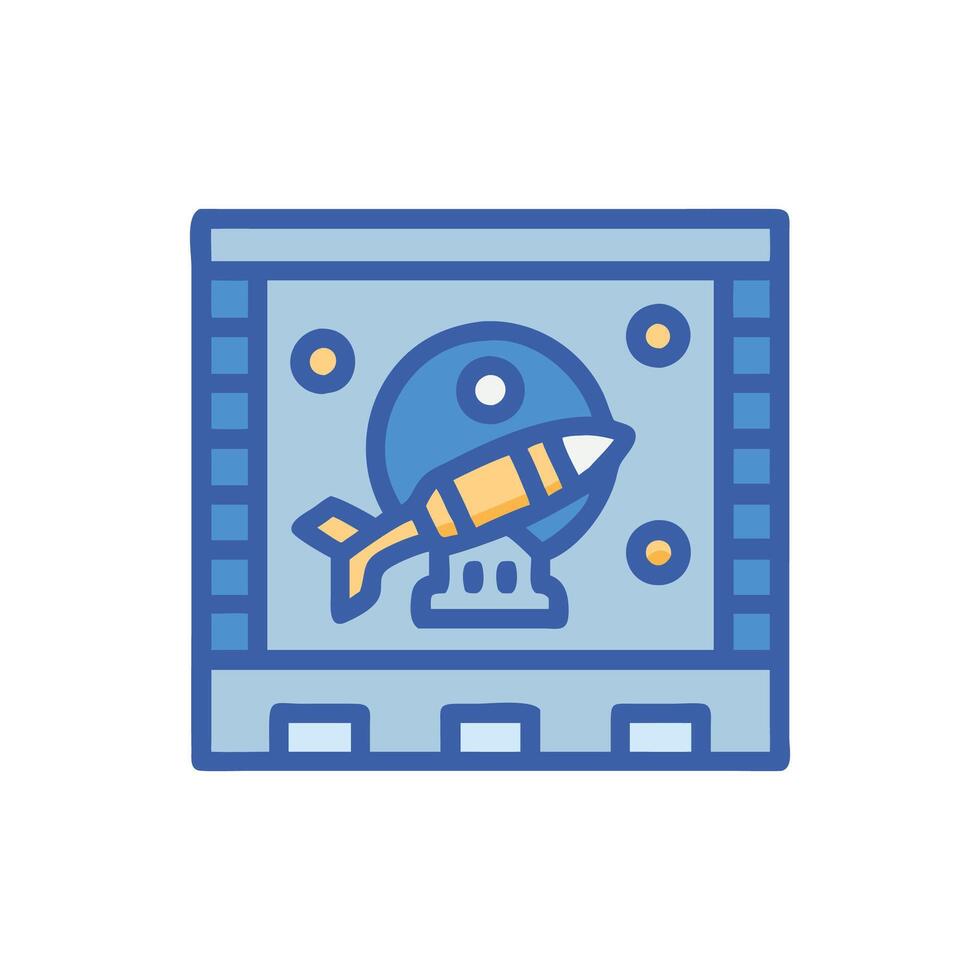 Science Fiction Movie Icon for Film Genres vector