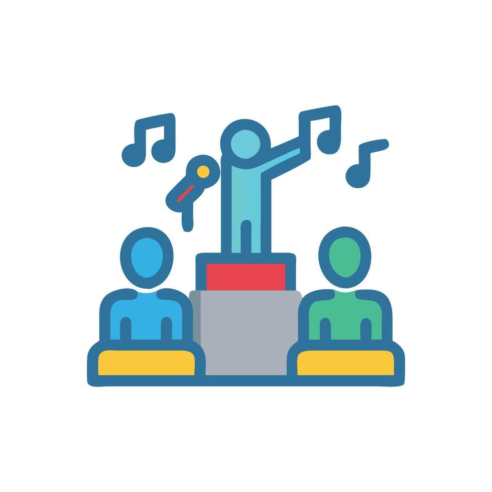 Icon for Music Singing Contests vector