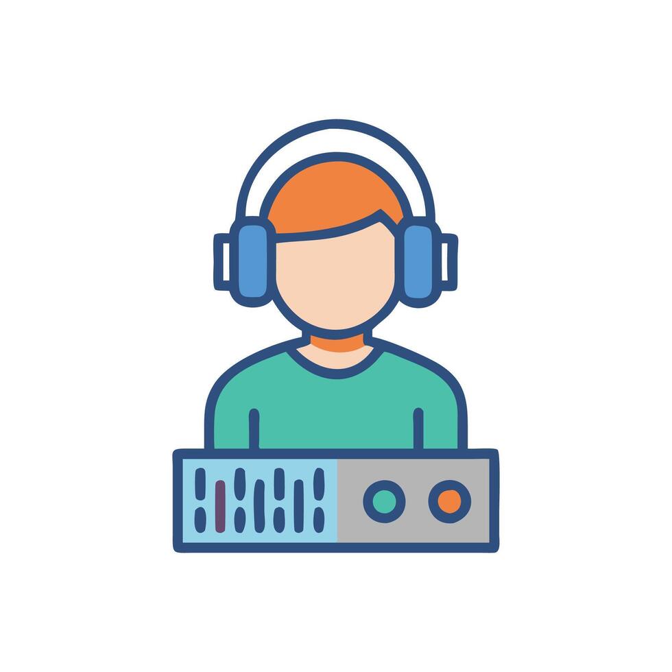 Sound Engineer Icon for Audio Professionals vector