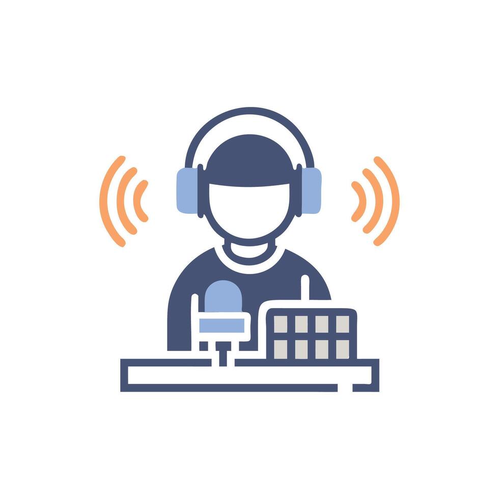 Icon for Engineers in Sound Production vector