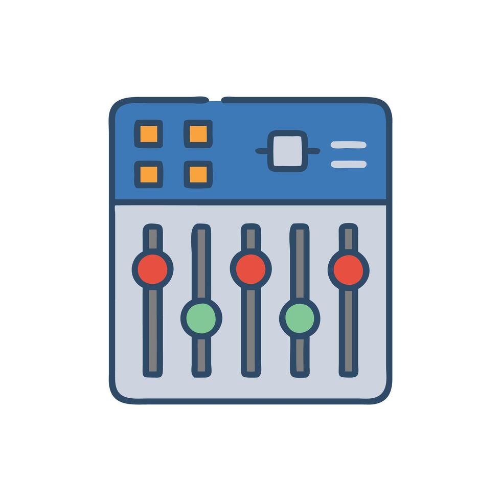Sound Mixing Icon for Audio Production vector