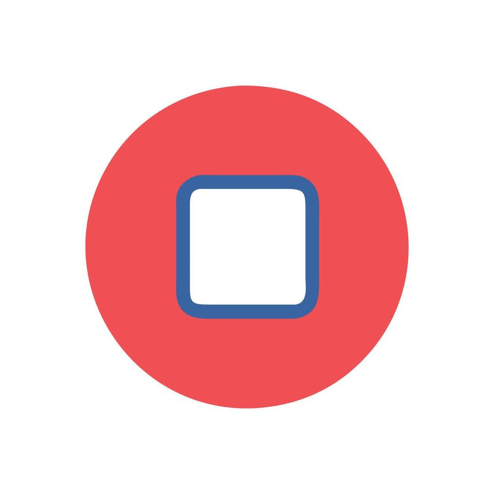 SVG Icon for Music Stop Button vector