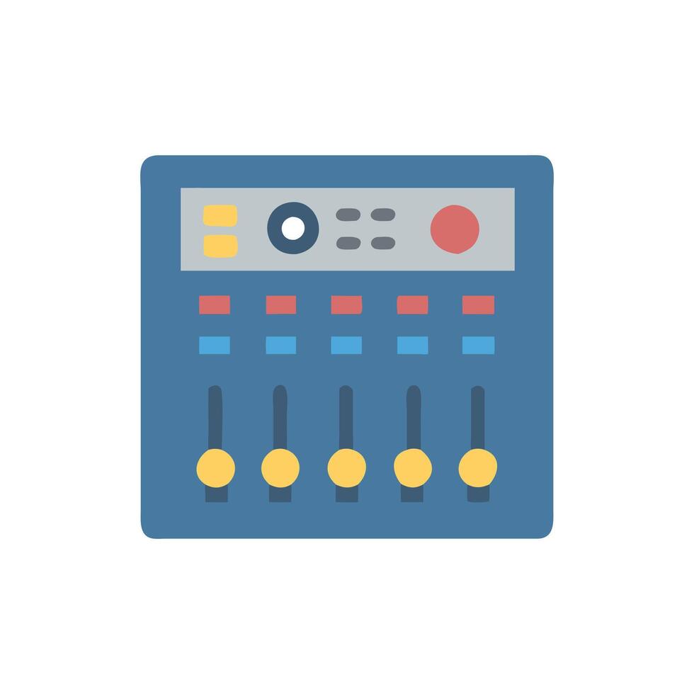 Studio Mixer Icon for Audio Production vector