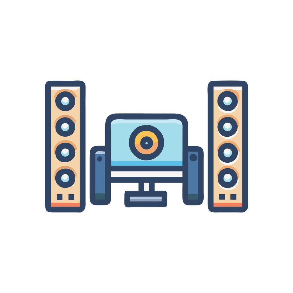 Icon for Surround Sound Systems vector
