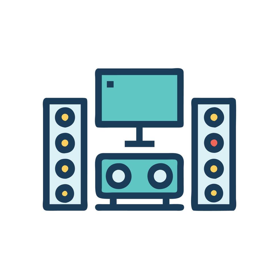 Surround Sound System Icon for Audio vector