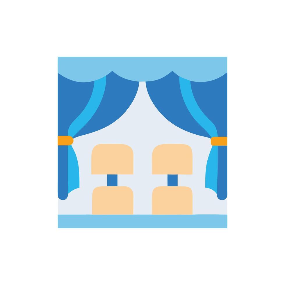 Theater Curtains Icon for Performances vector