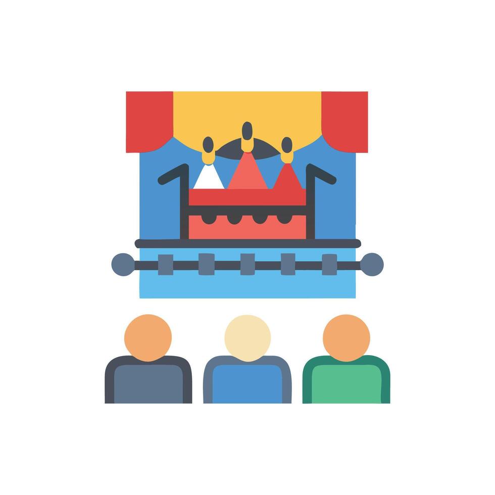 Theme Park Show Icon for Entertainment vector