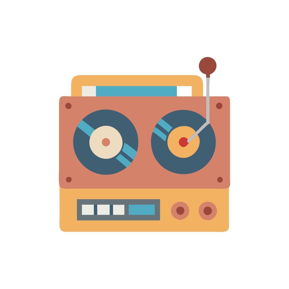 Elegant Vintage Record Player Icon Design vector