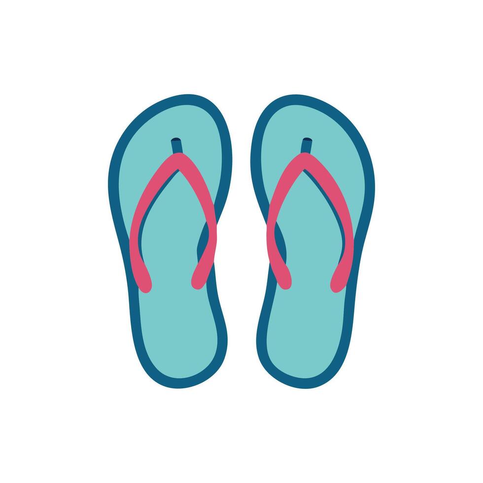 Modern Flip Flops Icon Design vector