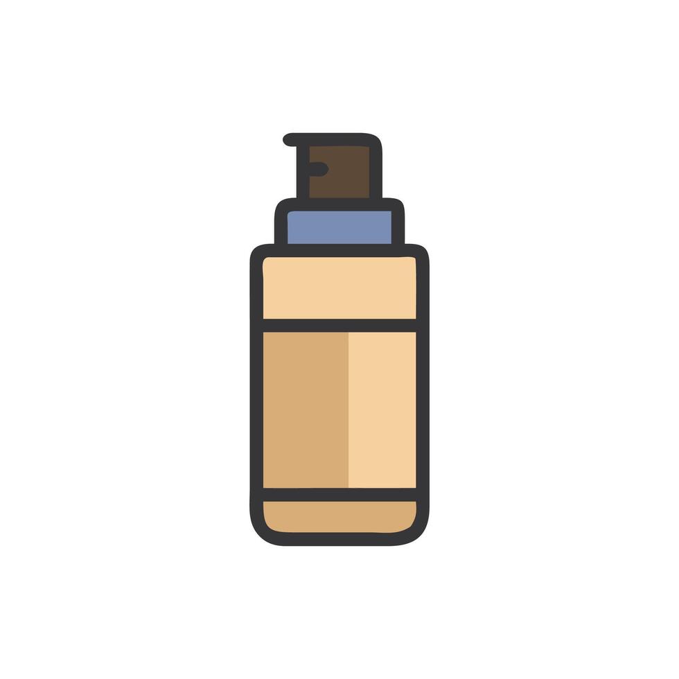 Elegant Foundation Bottle Icon Design vector