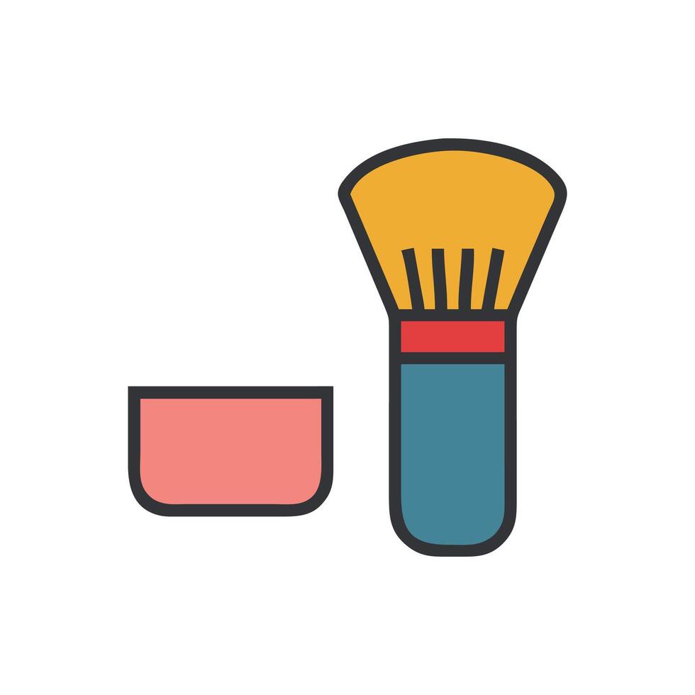 Chic Foundation Brush Icon for Blending vector