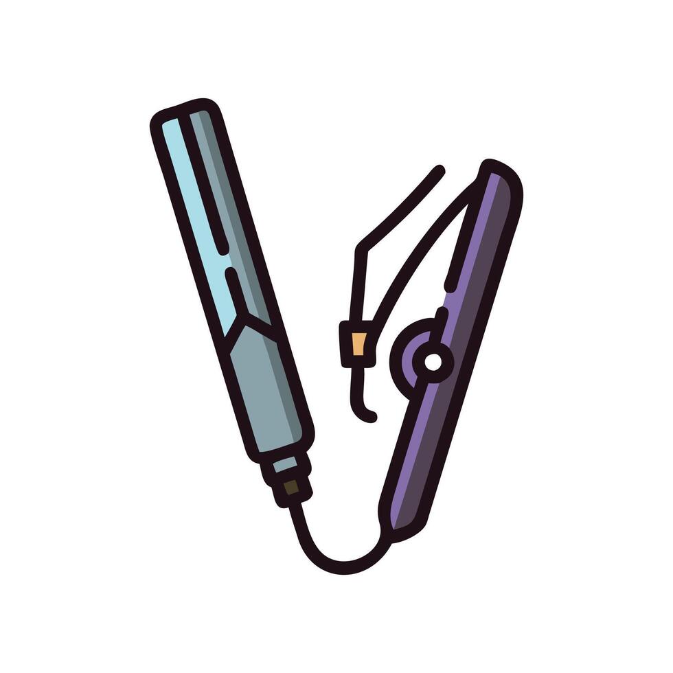 Stylish Hair Curler Icon for Curls vector