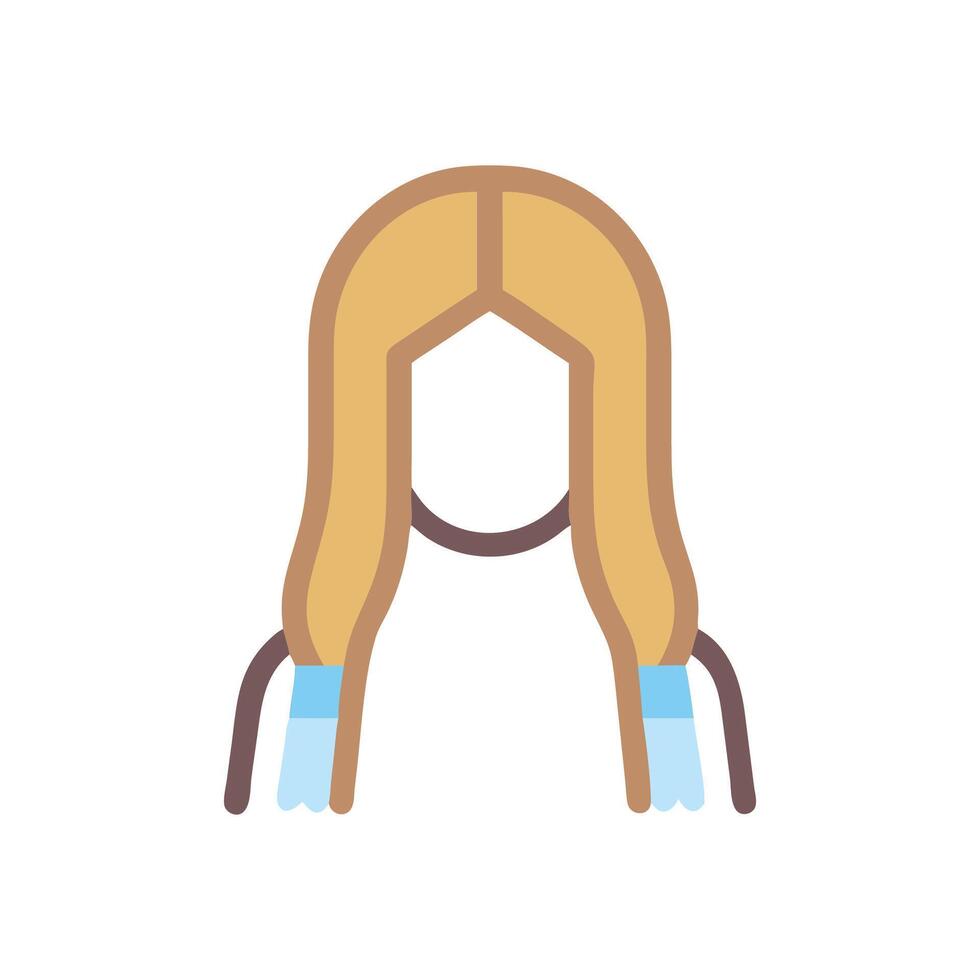 Elegant Hair Extensions Icon for Styling vector