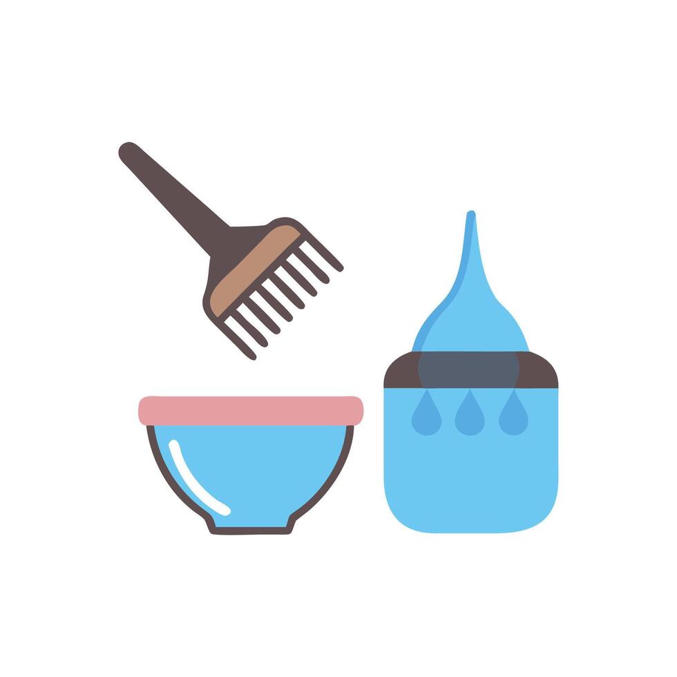 Modern Hair Dye Icon Design vector