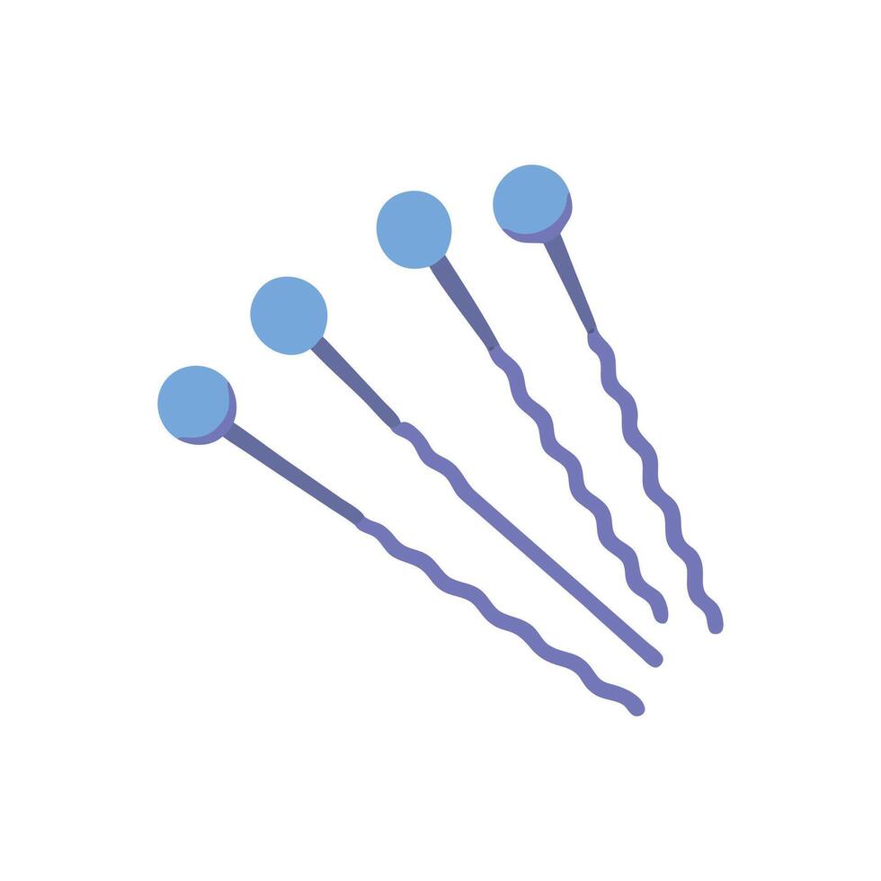 Stylish Hair Pins Icon for Everyday Use vector