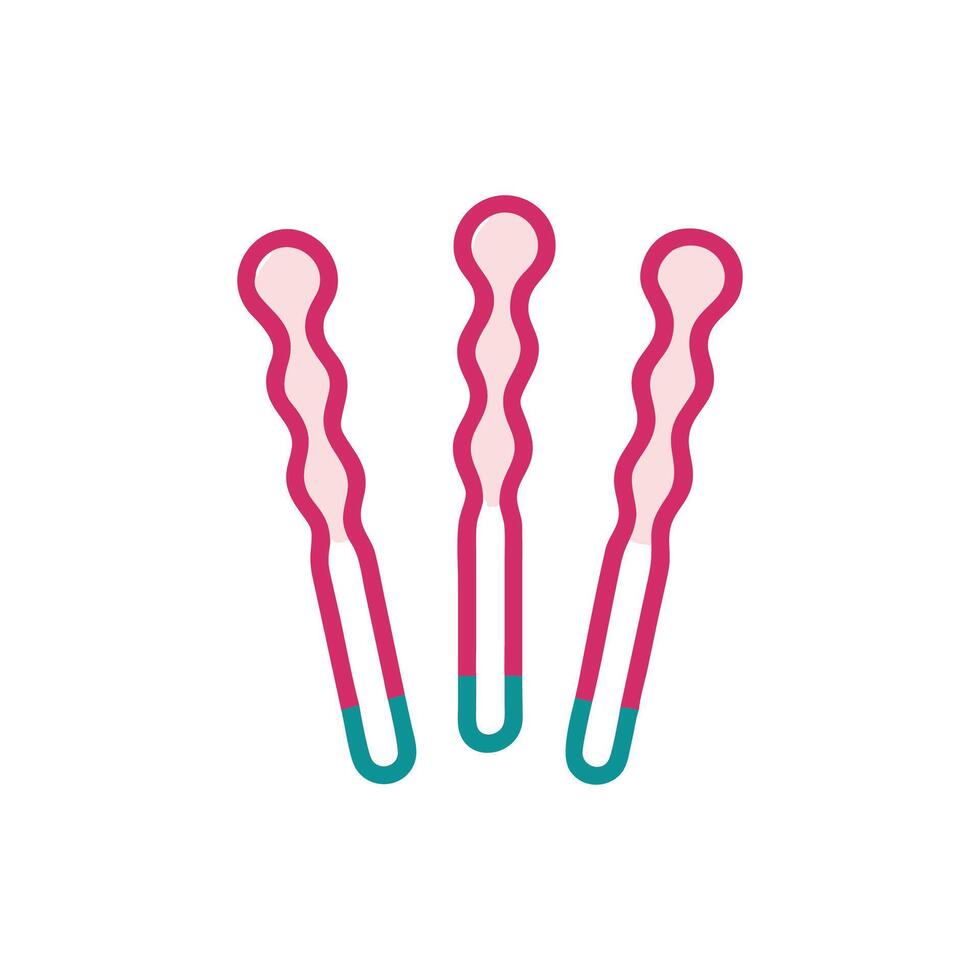 Modern Hair Pins Icon Design vector